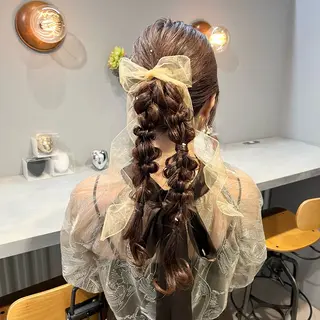 セミロング ヘアアレンジ 🌷レイヤーカット/ フルキシオリ🌷のヘアスタイル