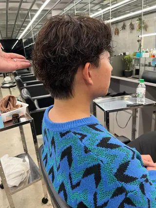 パーマ メンズ ダブルカラー/ ケアブリーチ/クニトのヘアスタイル