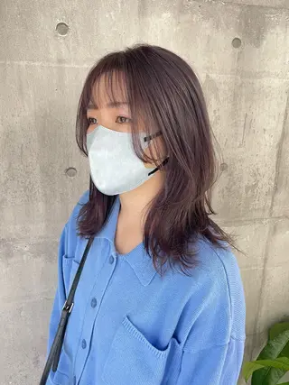 ミディアム カラー 錦 茉李 @lm.mari03のヘアスタイル