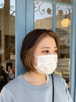 ショート ブリーチ毛矯正.髪質 改善.髪にドラマをのヘアスタイル