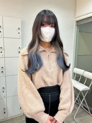 ロング カラー inq sakae所属・りん🌷︎名古屋 透明感カラー/カットのヘアスタイル