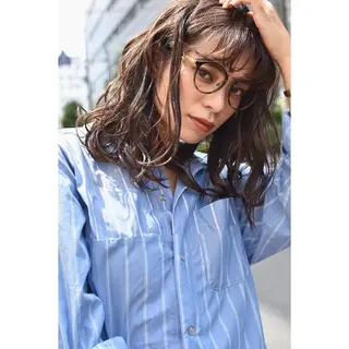 ミディアム カラー パーマ メンズ 南堀江🌿パーマ Tetsu【テツ】のヘアスタイル