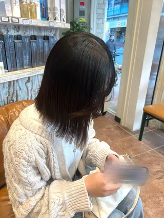 カラー しゅり/韓国艶カラー 🩶🫧エクステ🎀のヘアスタイル