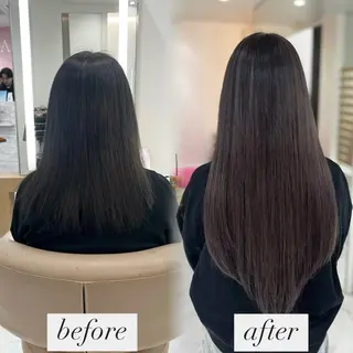 ロング シールエクステ 赤み無し/透明感のヘアスタイル