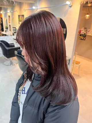 セミロング カラー 韓国系/ダブルカラー /トグチリンカのヘアスタイル