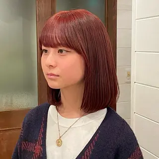 ショート カラー ボブ/縮毛矯正/レイ ヤー♡Natsukiのヘアスタイル