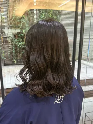 ミディアム パーマ 韓国風/コテ巻き風パ ーマ るい❤️‍🔥のヘアスタイル