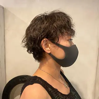ショート パーマ Aust hair Stella新宿所属・Yuki☺︎パーマ レイヤーカットウルフのヘアスタイル