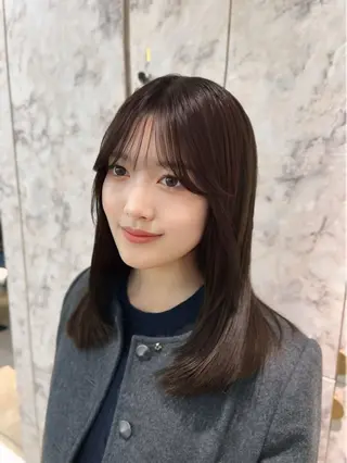 セミロング ETOWA　新宿　髪質改善所属・⭐️似合わせ⭐️/ ETOWA新宿/上村のヘアスタイル