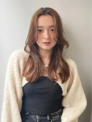 セミロング カラー 横浜/レイヤーカット /韓国ヘア/佐藤記正のヘアスタイル