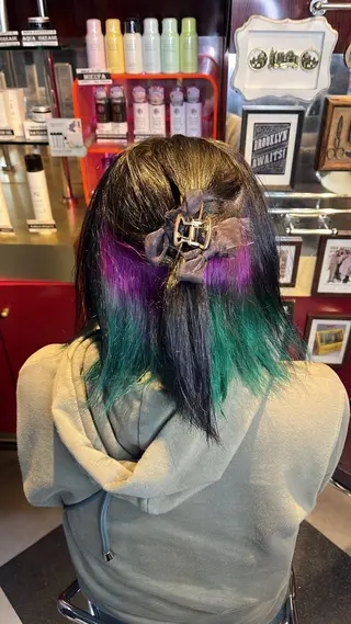 ミディアム カラー デザインカラー/ ブリーチ/コーンロウのヘアスタイル