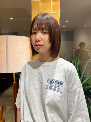 ショート カラー レイヤー/ 透明感SHIMAのヘアスタイル