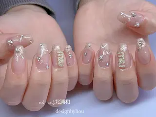 ミディアム ネイル 長さ出し専門 nynaのネイルデザイン