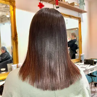 セミロング 髪質改善【縮毛矯正】 美髪ボブを量産する人のヘアスタイル