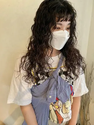 セミロング カラー パーマ 似合わせカラーパーマ 🌿kitin米川のヘアスタイル