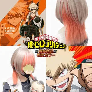 ショート カラー 推しカラー💫 ブリーチ💫若菜覚のヘアスタイル