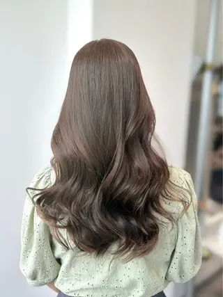 ロング カラー ヘアアレンジ 韓国ナチュラルヘア 🤍raika🤍のヘアスタイル