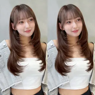 ロング 菅沢三奈/さいたま市 縮毛矯正/韓国ヘアのヘアスタイル