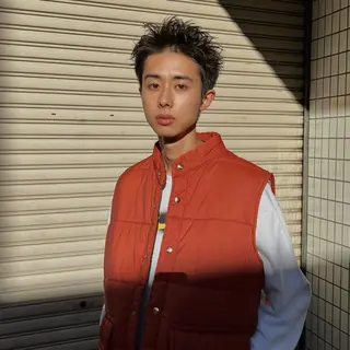 ショート カラー パーマ メンズ スパイキーショート/ メンズヘア/hugeのヘアスタイル