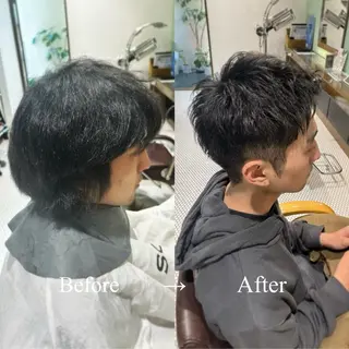 ショート メンズ レイヤーカット/艶髪 /パーマaikoのヘアスタイル