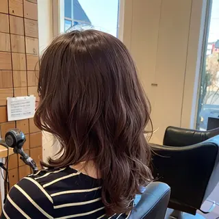 ミディアム カラー パーマ 秋山知穂🌸縮毛矯正 ショートお任せ🌸のヘアスタイル