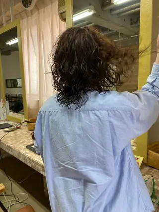 ミディアム パーマ 小日向 沙織のヘアスタイル