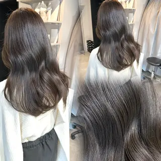 セミロング カラー KURO/韓国ヘア /レイヤーカットのヘアスタイル