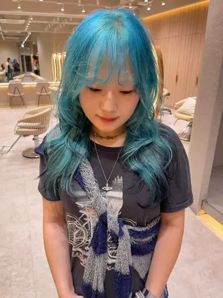 セミロング カラー 竹田 真梨子のヘアスタイル
