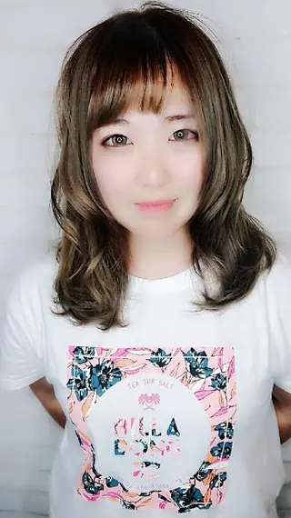 ロング カラー パーマ ヘアアレンジ メンズ キッズ ネイル マツエク・マツパ 【西八王子】Siq ●FM●オーナーのヘアスタイル