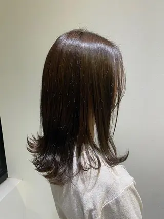 セミロング カラー ヘアアレンジ 鹿児島 聖来のヘアスタイル