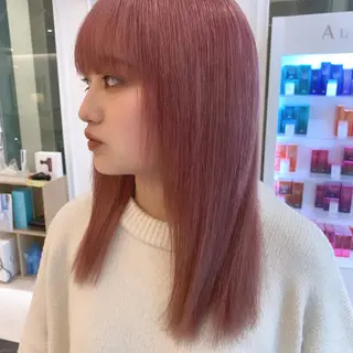 ミディアム カラー 韓国風/顔周りカット /髪質改善RYOTAのヘアスタイル