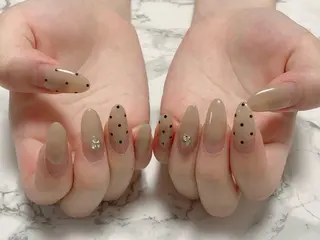 ネイル はな💎ネイル ワンホン、長さ出しのネイルデザイン