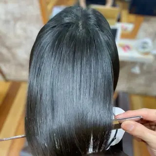 ミディアム YELLOW CORN 金沢文庫所属・【金沢文庫4分】髪質 改善/縮毛矯正アラタのヘアスタイル