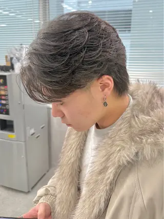 ショート パーマ メンズ 渋谷駅から徒歩1分 BLUCKメンズヘアのヘアスタイル