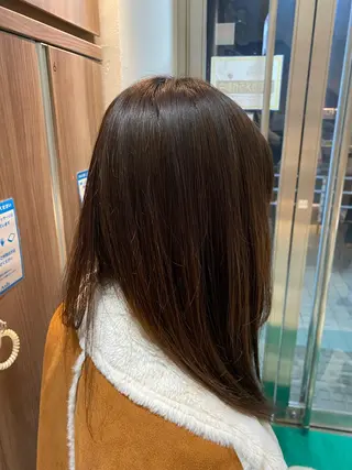 セミロング カラー 佐々木 拓海のヘアスタイル
