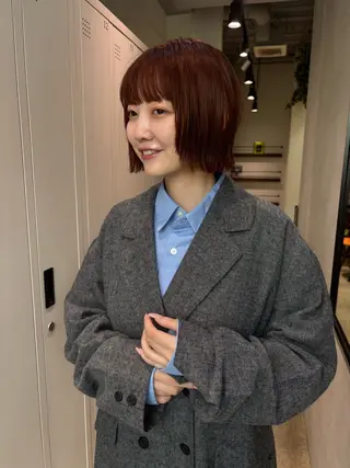 ミディアム saki🌱♡ /透明感カラーのヘアスタイル