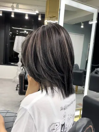 ミディアム senjyu GINZA所属・バレイヤージュ/ハイ ライト/庄司鉄平のヘアスタイル