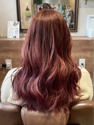 ロング カラー なつき/ 艶カラー/縮毛矯正のヘアスタイル
