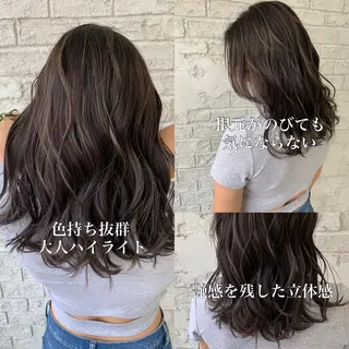 セミロング 🇺🇸ハイライト特 化美容師🇺🇸漆沢のヘアスタイル