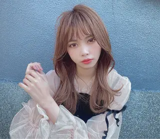 ロング カラー パーマ Glimpse大濠店 髪質改善/福岡大濠のヘアスタイル