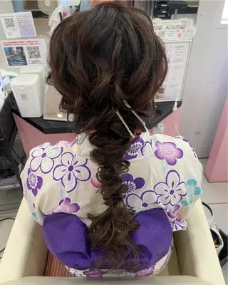 ロング ヘアアレンジ LANDS所属・nanaka 🤍韓国ワンホンヘアのヘアスタイル