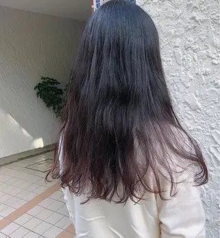 ロング カラー パーマ 長井 美佳のヘアスタイル