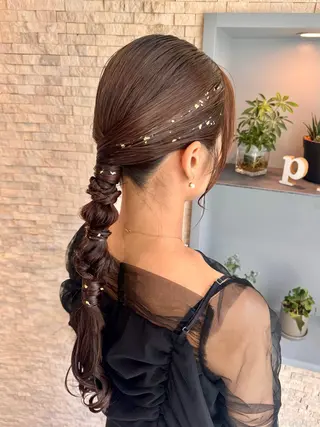 ロング ヘアアレンジ 本多 美羽のヘアスタイル