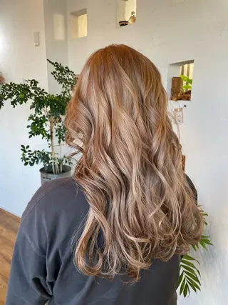 ロング カラー 🌸小掛🌸 豊橋外国人風カラーのヘアスタイル