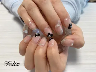 ネイル 痛ネイル/ワンホン/ フィルイン/長さだしのネイルデザイン