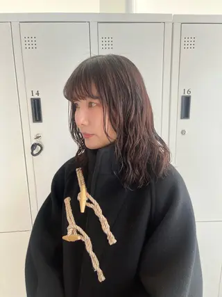 ミディアム パーマ ボブ/ベージュ/ パーマ🪿近森ゆいのヘアスタイル