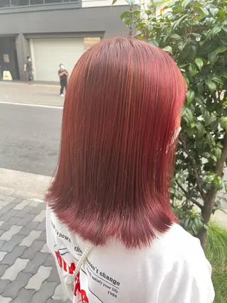 ミディアム カラー 片平 帆香のヘアスタイル