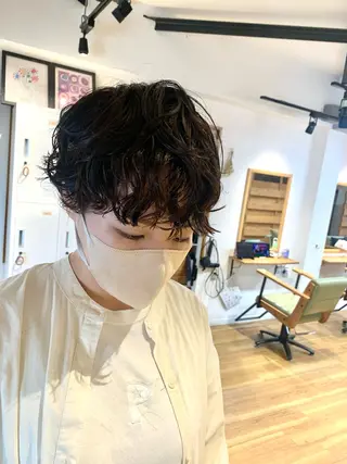 ショート パーマ ショート🌼パーマ 本間正子のヘアスタイル