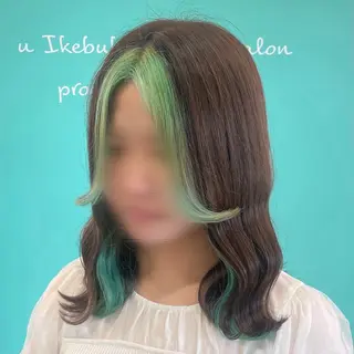 ミディアム カラー 艶/透明感 🫧カラーのヘアスタイル
