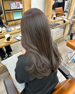 ロング カラー 広島/わかな/ヘア セット/オリーブのヘアスタイル